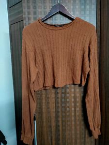 (LAST SALE) 🛍️ Shein Brown Crop Top