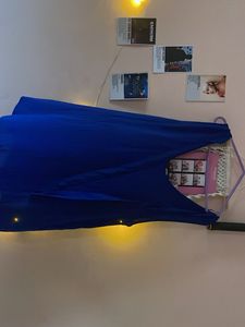 V-Neck Sleeveless Royal Blue Top