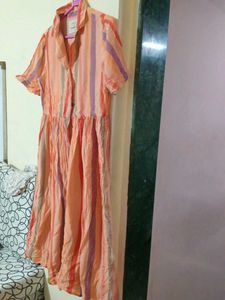 Long Over Coat Wear/ Simple One Piece Type Dress.