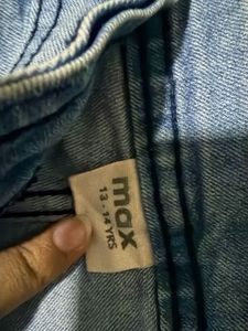 blue Wash Wide Leg Jeans