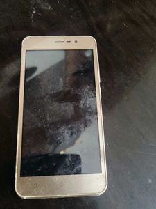 Gold Smartphone with Cracked Screen