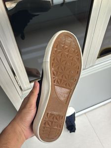 Navy Blue Canvas Sneakers
