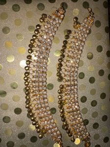 Elegant Anklets with Pearls &amp; Stones