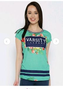 Varsity League Floral Print T-Shirt – Casual & Chi
