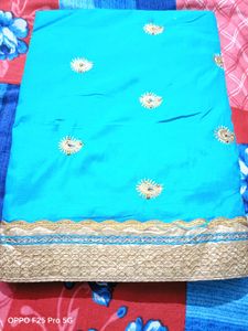 Beautiful Sky Blue Saree