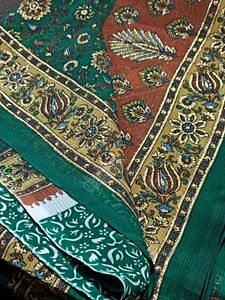 Beautiful Green Saree With Shine..