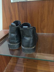 Black Leather Chelsea Boots