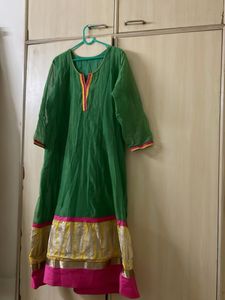 Elegant Green Anarkali Kurti