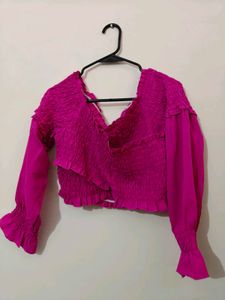 Magenta Crop Top