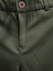 Olive Green Wide Leg Trousers