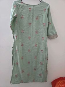 Elegant Mint Green Embroidered Kurta