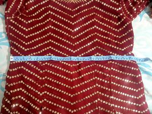 Discount Sale - Elegant Maroon Sequin Embellished