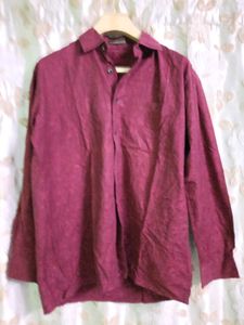 Burgundy Button-Down Shirt