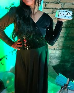 Elegant Black Full Length Gown
