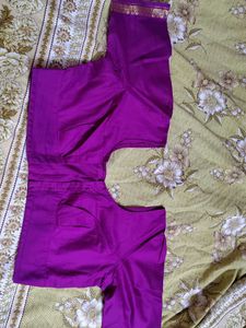 38 size Vibrant Purple Silk Blouse