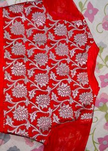 Stunning Red Embroidered Anarkali Suit