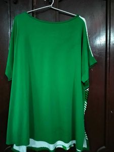 Green Floral Print Top
