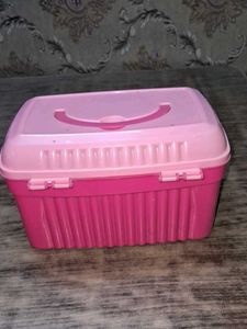 Pink Makeup Organizer Box
