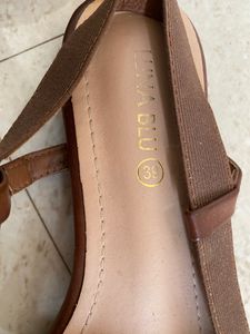Brown and beige Mule Sandals