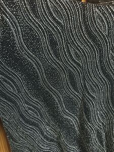 Sparkly Ruched Black Dress