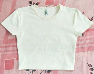 Newme Asia cream ribbed top
