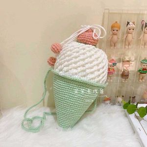 Crocheted Ice Cream Cone Bag