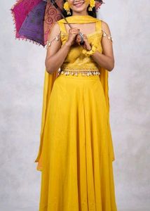 Vibrant shel Yellow Lehenga Choli Set