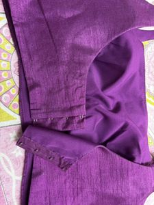 Purple Readymade Saree Blouse
