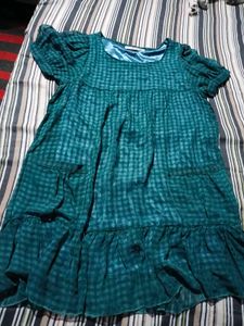 Charming Teal Gingham Mini Dress