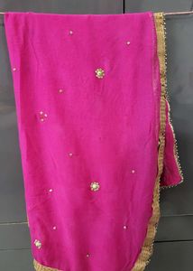 Vibrant Pink Embroidered Kurta patiala salwar set