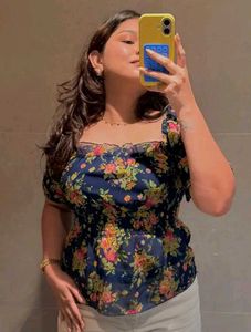 Floral Print Off-Shoulder Top
