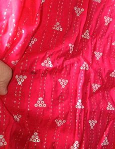 Red Embroidered Kurta with White Pant
