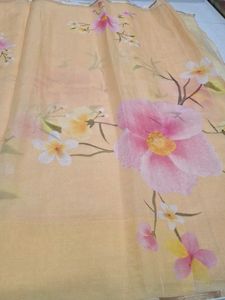 Beautiful organza Floral Print Saree