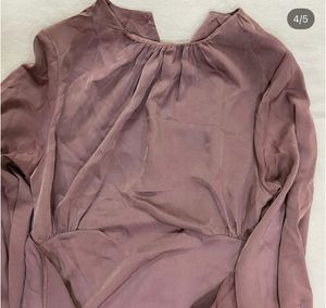 Elegant Mauve Knot Front Dress