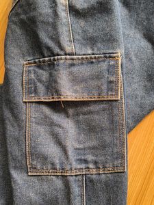 Stylish Blue Denim Cargo Jeans