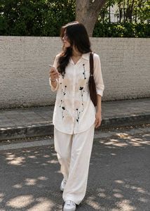 Indo-Western Floral Co-ord Set- L size