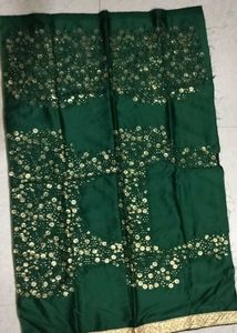 Emerald Green Embellished saree blouse piec