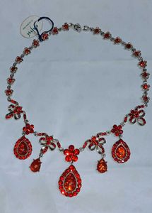 Stunning Red Gemstone Necklace