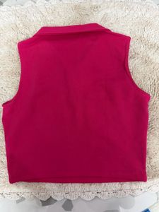 Pink Polo Crop Top
