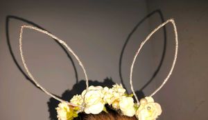 Floral Bunny Ears hairband kids girls womens