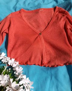 Orange  Cardigan