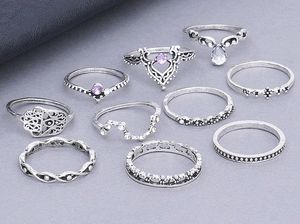 Set Of 10 Silver Rings