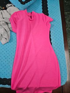 Vibrant Pink Cap Sleeve Dress
