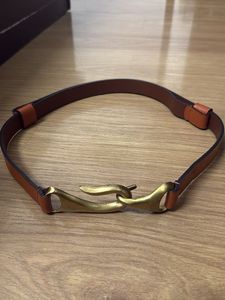 Genuine Leather Belt with Hook Clasp