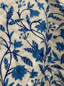 Blue Floral Print Kurta