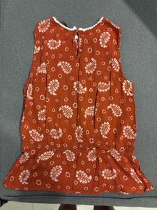 Boho Paisley Print Sleeveless Top