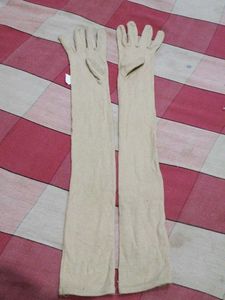 Long Cream Opera Gloves
