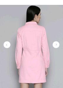 Levi's Pink Denim Shirt Dress
