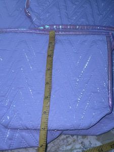 Purple Chevron Quilted Pouches Set of 8