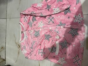 Cozy Pink Star Print Pajama Set